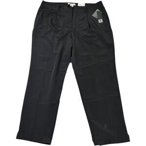 Liz Claiborne Womens Black Dress Pants Size 14 Career Work Slacks Straight Leg